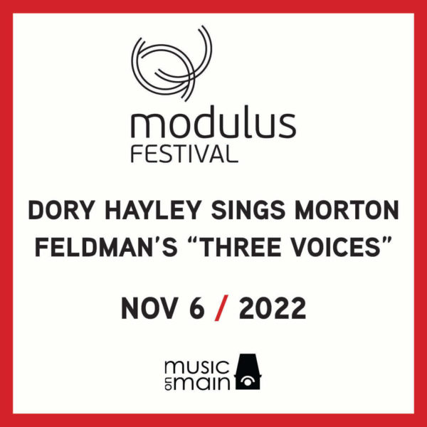 Dory Hayley sings Morton Feldman's Three Voices