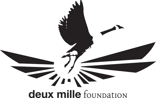 deux mille foundation logo of soaring bird