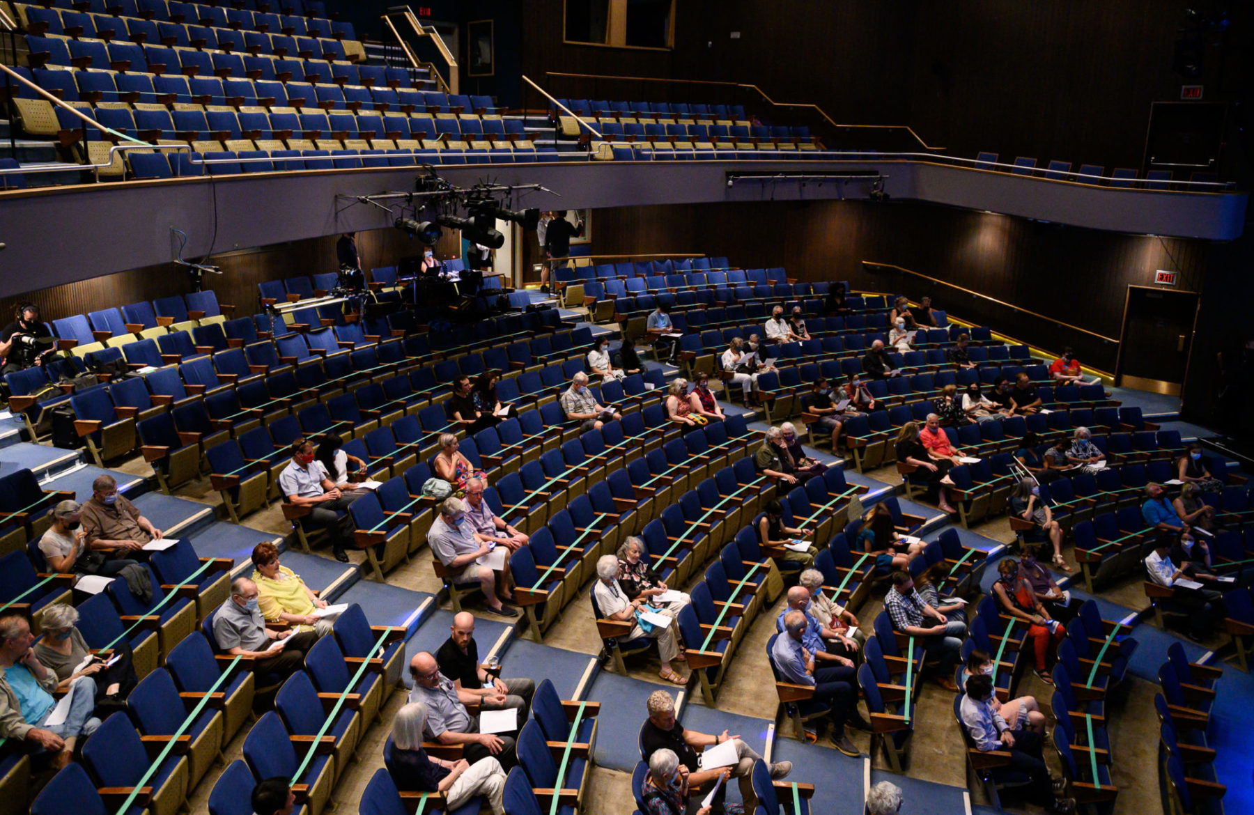 audience members seated spaced apart at The Kessler Academy 2021 event at Vancouver Playhouse