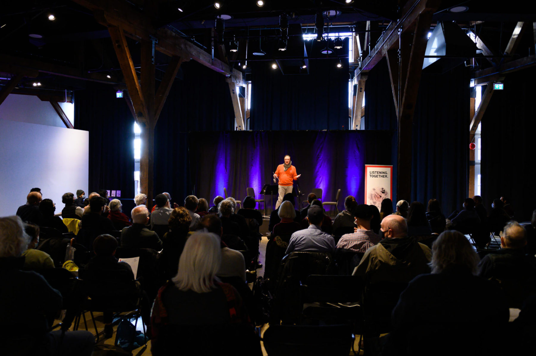 David Pay giving a speech at the 10th Modulus Festival Free Family Concert