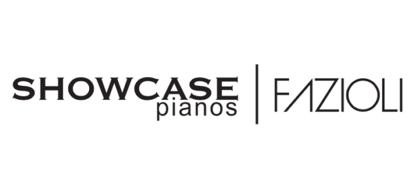 Showcase pianos and Fazioli logo